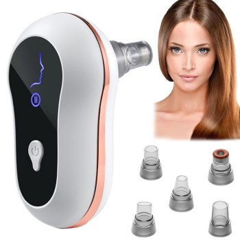 Mikrodermabrāzijas Ierīce Uzlādējams Poru Melno Punktu Tīrītājs Sejai Skaistumam, + 5 Uzgaļi, Dažādas krāsas...