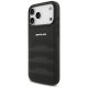 Mercedes iPhone 17 Pro Max Case AMG Leather Debossed Lines, Black
