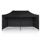 Plonos Garden Pavilion with 3 Walls 3x6m Black