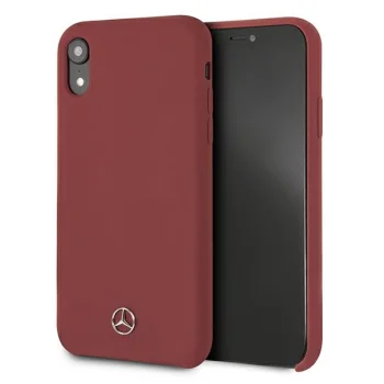 Чехол Mercedes для iPhone XR Silicone Line, красный