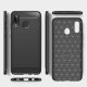 Samsung Galaxy A30 (SM-A305F/DS) Carbon Fiber Brushed TPU Gel Case Bumper Cover, black