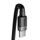 Baseus Cafule Nylon USB Type C to USB Type C Data Charging Cable 100W, 2m, Black | Lādētājvads Datu Pārraides...