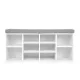 ModernHome WYJ-015 Shoe Cabinet with Seat, 10 Shelves, White