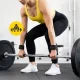 4FIZJO ādas vilkmes siksnas svarcelšanai Deadlift Straps, melnas