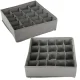 Underwear and Socks Drawer Organizer, 20 Compartments, Grey