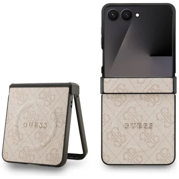 Чехол Guess 4G Classic MagSafe для Samsung Galaxy Z Flip7 розовый