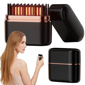 Беспроводная расческа-выпрямитель для волос с USB, регулировка...