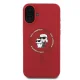 Чехол Karl Lagerfeld Silicone Karl&Choupette Heads Ring MagSafe для iPhone 16 Plus, Красный