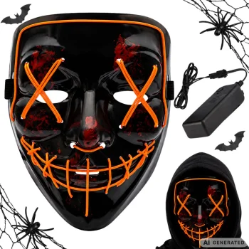 Светящаяся LED маска для Хэллоуина / вечеринок Purge, универсальный...