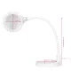 Elegante 2014-2R kosmētiskā lampa ar lupu un galda stiprinājumu