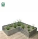 Высокая грядка Klasika Garden L-образная, оцинкованная, 150x150 см