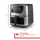 Аэрофритюрница Solis Air Fry & Dry XL 8200, 7.5 л, Серебристый/Черный