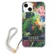 Guess iPhone 13 mini vāciņš Flower Strap Zils