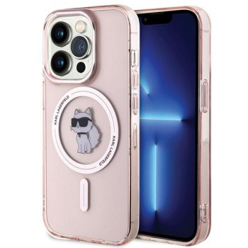 Karl Lagerfeld iPhone 15 Pro Max Case IML Choupette MagSafe, Pink