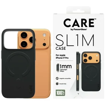 Чехол CARE by PanzerGlass SL1M MagSafe для iPhone 17 Pro, Черный
