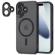 Tech-Protect iPhone 17 vāciņš MagCam MagSafe, matēts melns