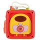 6-in-1 Educational Activity Cube and Shape Sorter Toy for Toddlers, Red