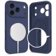 Tech-Protect silikona MagSafe maciņš iPhone 17 Pro Max tālrunim – tumši zils | Phone Case Cover