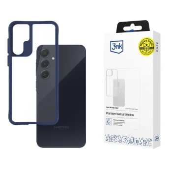 3mk Satin Armor Case+ Zils priekš Samsung Galaxy A55 5G - caurspīdīgs | Blue  Transparent