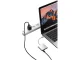 3-в-1 USB-C хаб с HDMI 4K и USB 3.0, белый и серебристый