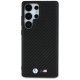 BMW Leather Carbon MagSafe vāciņš Samsung Galaxy S25 Ultra - Melns