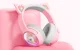 Onikuma B5 Wireless Gaming Headphones with RGB, Pink