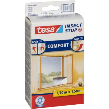 Москитная сетка на окно Tesa Insect Stop Comfort 1,30 x 1,50 м, белая 55388