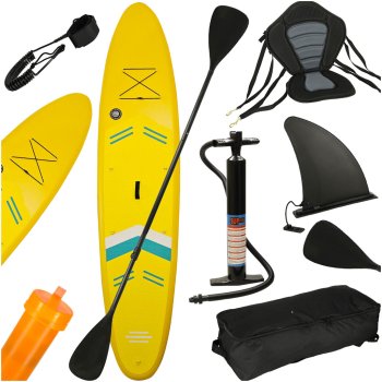 Uzpūšams SUP dēlis ar sēdekli un aksesuāriem, 350 cm, dzeltens