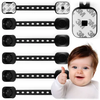 Ricokids 798202 skapīšu un atvilktņu drošības slēdzenes, 6 gab., melnas