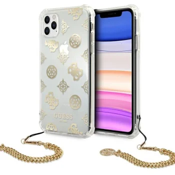 Guess Peony Chain iPhone 11 Pro Hard Case - Gold