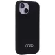Чехол Audi для iPhone 15 Silicone, черный
