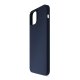 3Mk Protection Silicone Case for iPhone 15 Plus, Navy Blue