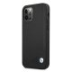 BMW iPhone 12 Pro Max vāciņš Leather Deboss, melns