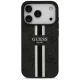 Guess 4G Printed Stripes MagSafe vāciņš iPhone 17 Pro, melns