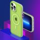 Apple iPhone 13 Pro 6.1\'\' Kingxbar PQY Fluorescence Series Magnetic MagSafe Case Cover, Green | Telefona Vāciņš...
