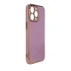 Vāciņš Xiaomi Redmi Note 11 ar zelta apmali Lighting Color Case, violets