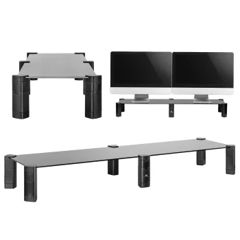 Maclean MC-936 Dual Monitor Stand, Black