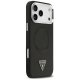 Guess iPhone 17 Pro vāciņš PU Leather Triangle Logo MagSafe, melns