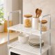 Kitchen Rack Over Microwave, 2 Tiers, White