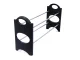 Expandable Shoe Rack for 6 Pairs, Black/Chrome