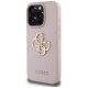 Чехол Guess Grained Big 4G Logo для iPhone 16 Pro розовый