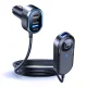 3mk automašīnas lādētājs 135W PD QC PPS (USB-C + USB-A), melns
