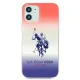 U.S. Polo Assn. iPhone 12 mini vāciņš Gradient Pattern, sarkans/zils