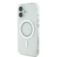 Чехол Guess IML Rhinestones MagSafe для iPhone 16, белый