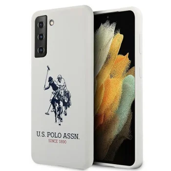Samsung Galaxy S21 (SM-G991) US Polo Silicone Logo Case Cover (USHCS21SSLHRWH), White | Чехол Кейс...