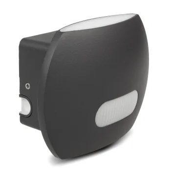 Maclean MCE366 LED sienas lampa ar PIR sensoru, 20W, 1600lm, IP65, pelēka