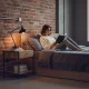 Naktsskapītis ar atvilktni un plauktu ModernHome lofta stilā, gaišs ozols