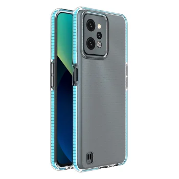 Vāciņš Realme C31 tālrunim Spring Case ar rāmi, gaiši zils