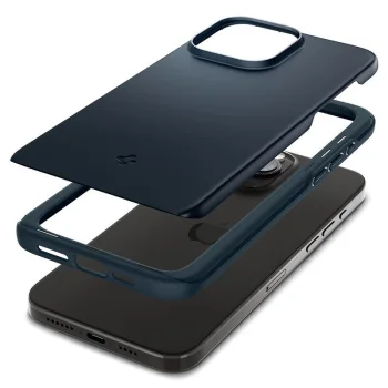 Spigen iPhone 15 Pro Max vāciņš Thin Fit, Black Metal