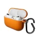 Силиконовый чехол Puro Icon для AirPods Pro 3 с карабином, оранжевый